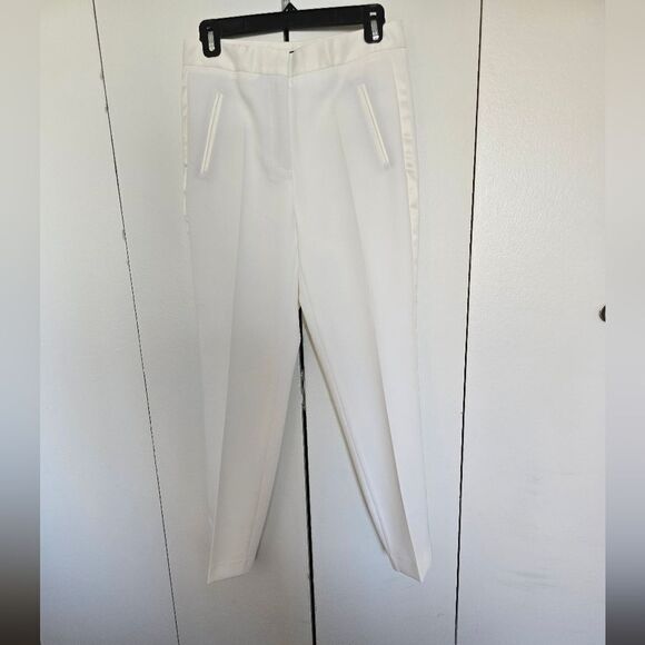 Zara Offwhite Tuxedo Stripe Pants - Picture 1 of 5